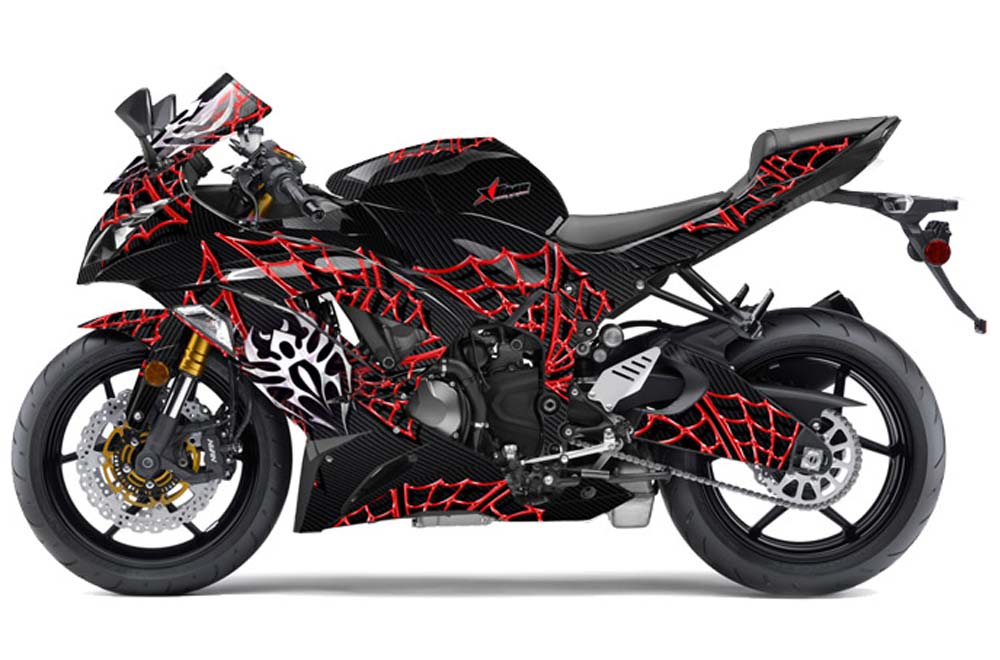 Kawasaki 636 ZX6-R Ninja Graphic Kit - 2013-2016 Widow Maker Red