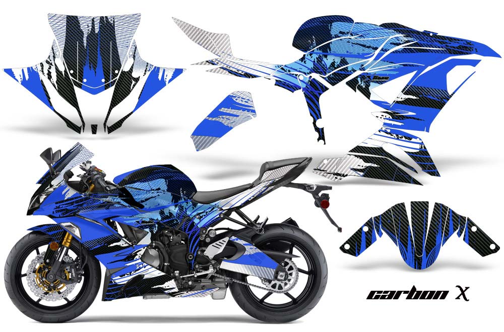 Kawasaki 636 ZX6-R Ninja Graphic Kit - 2013-2016 Carbon X Green