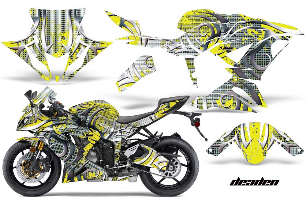Kawasaki 636 ZX6-R Ninja Graphic Kit - 2013-2016 Deaden Yellow