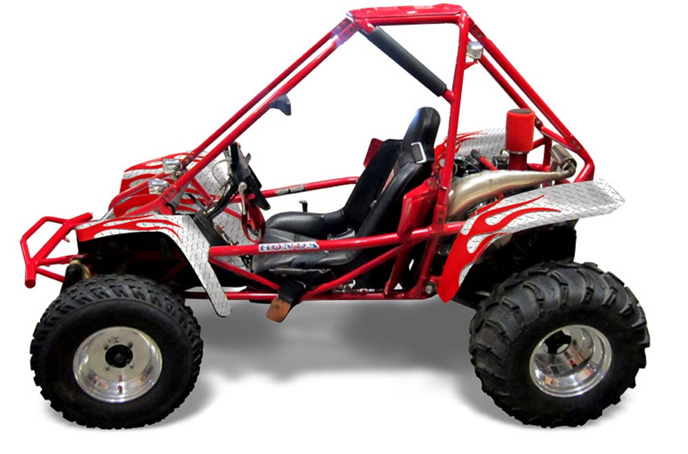 Honda Odyssey FL350 Graphic Kit - 1985 Diamond Flame Red