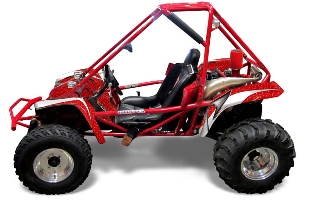 Honda Odyssey FL350 Graphic Kit - 1985 Tribal Flame Red