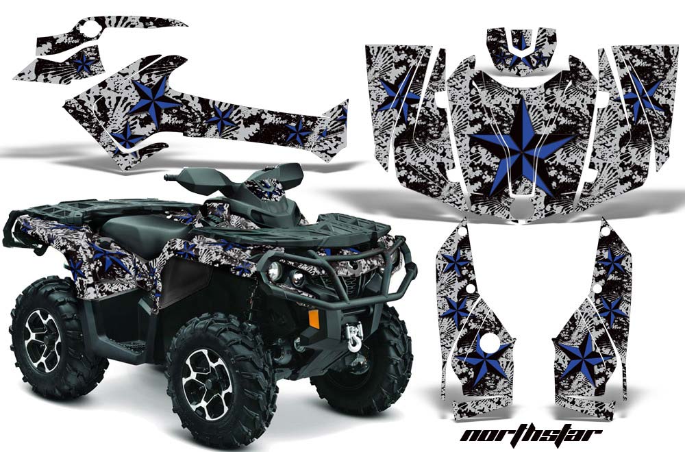 Can Am Outlander 500 / 650 / 800 / 800R / 1000 XT-P ATV Custom Graphic Kit - 2013-2016