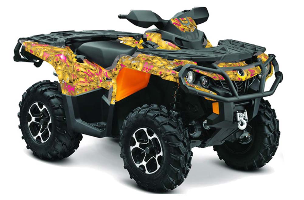 Can Am Outlander XMR / MAX / XT ATV Graphic Kit - 2006-2011 Butterfly Pink