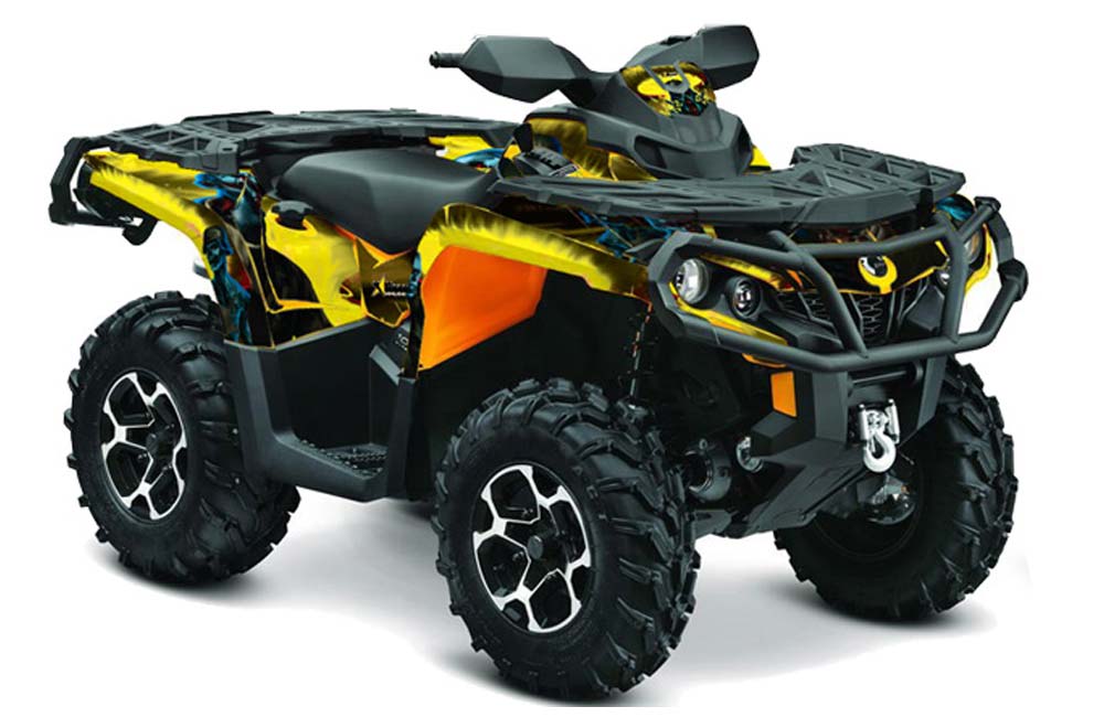 Can Am Outlander XMR / MAX / XT ATV Graphic Kit - 2006-2011 Zombie Trooper Yellow