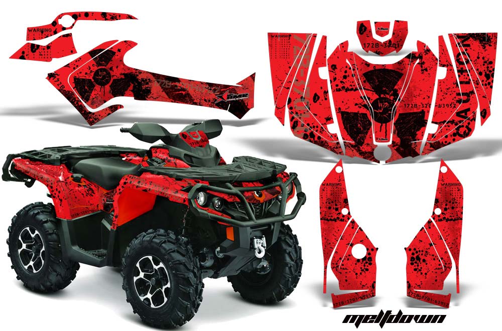 Can Am Outlander XMR / MAX / XT ATV Graphic Kit - 2006-2011 Meltdown Red