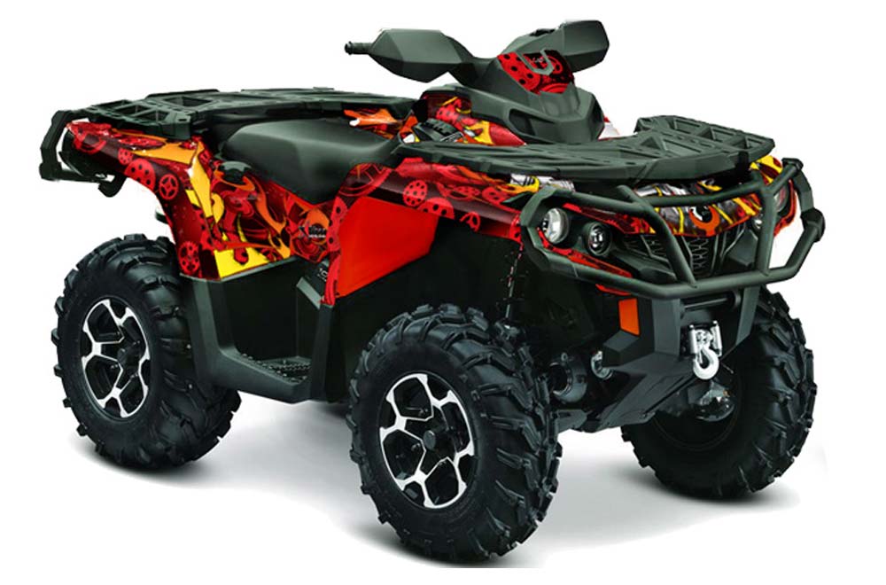 Can Am Outlander XMR / MAX / XT ATV Graphic Kit - 2006-2011 Motorhead Red