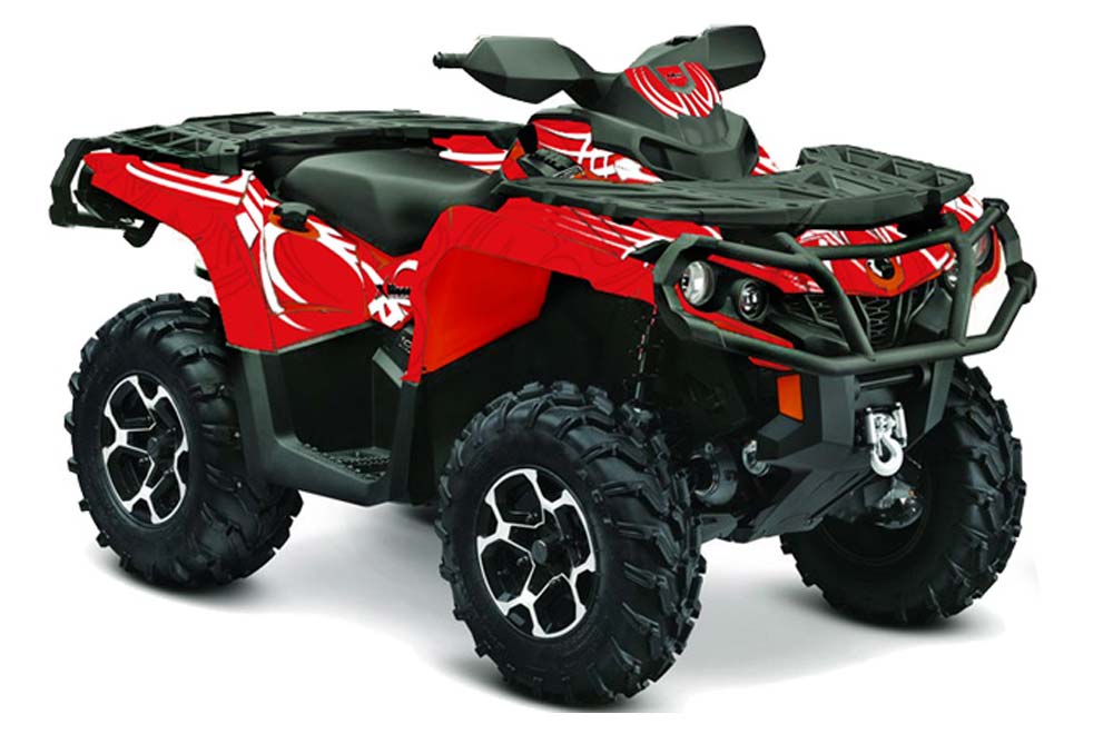 Can Am Outlander XMR / MAX / XT ATV Graphic Kit - 2006-2011 Tribe Red