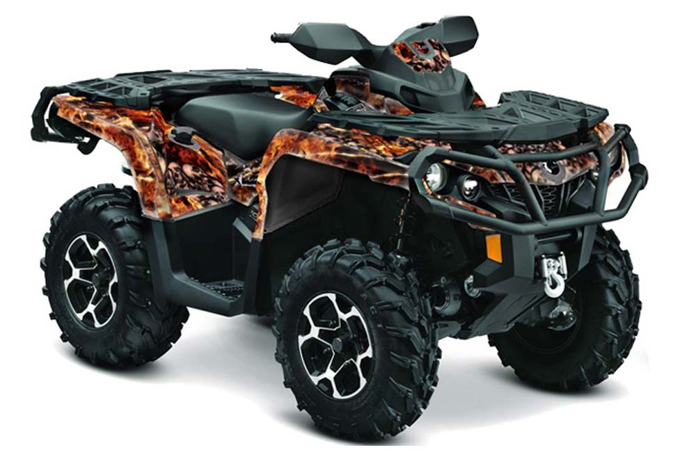 Can Am Outlander XMR / MAX / XT ATV Graphic Kit - 2006-2011 Firestorm Silver