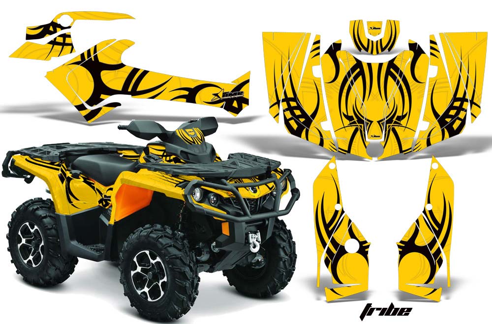 Can Am Outlander XMR / MAX / XT ATV Graphic Kit - 2006-2011 Tribe Yellow