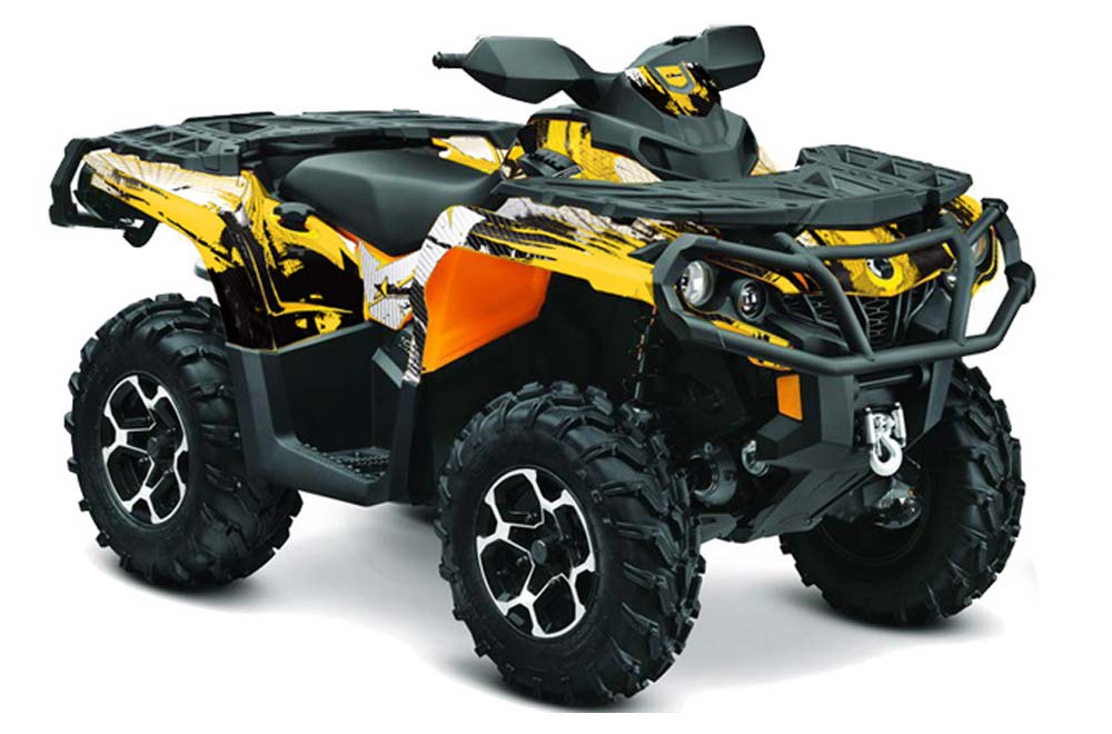 Can Am Outlander XMR / MAX / XT ATV Graphic Kit - 2006-2011 Carbon X Yellow