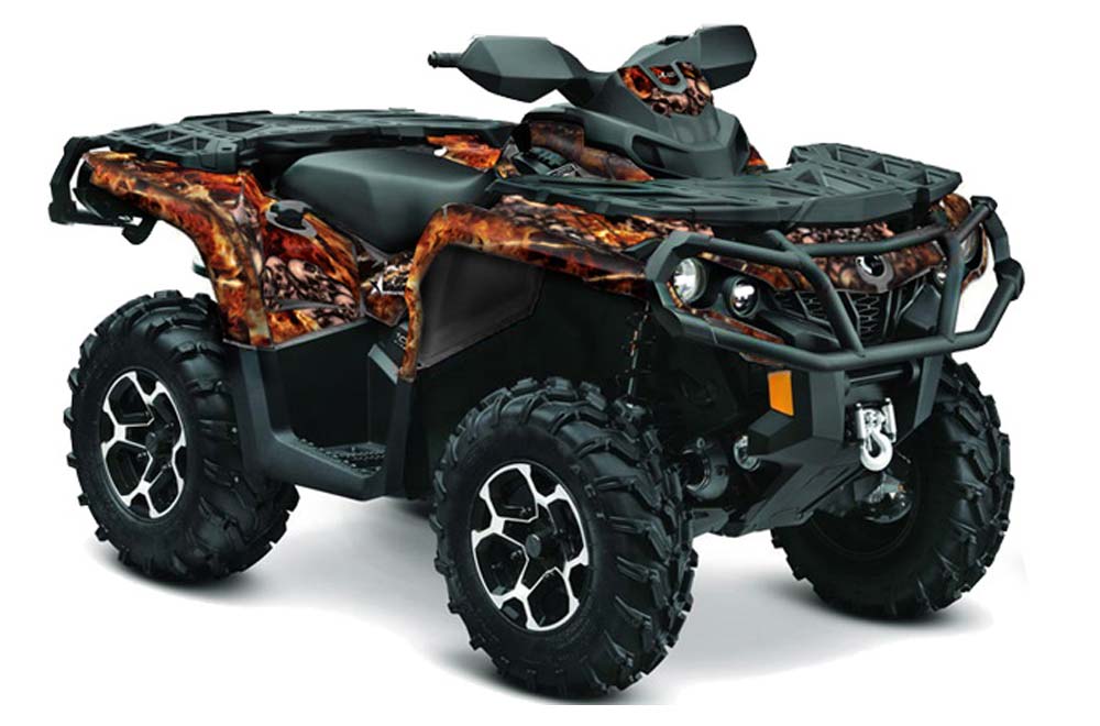 Can Am Outlander XMR / MAX / XT ATV Graphic Kit - 2006-2011 Firestorm Black