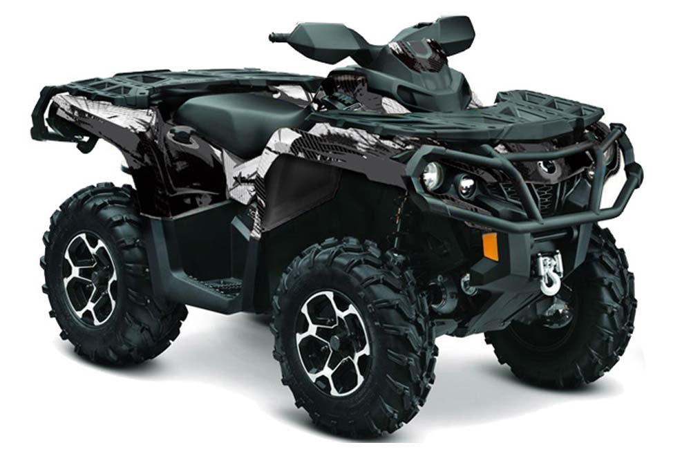 Can Am Outlander XMR / MAX / XT ATV Graphic Kit - 2006-2011 Carbon X Black