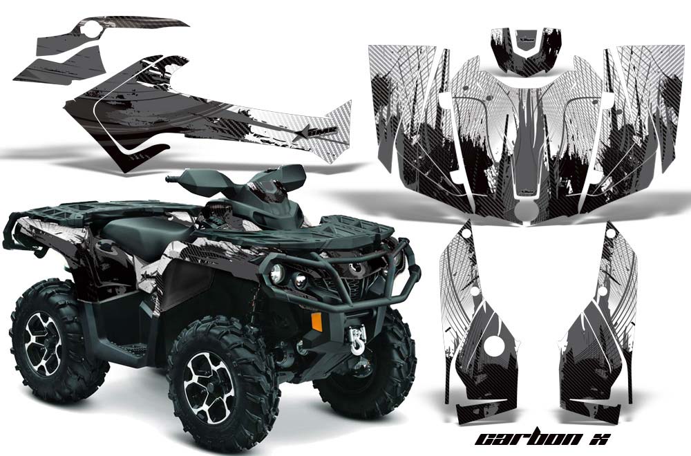 Can Am Outlander XMR / MAX / XT ATV Graphic Kit - 2006-2011 Carbon X Black