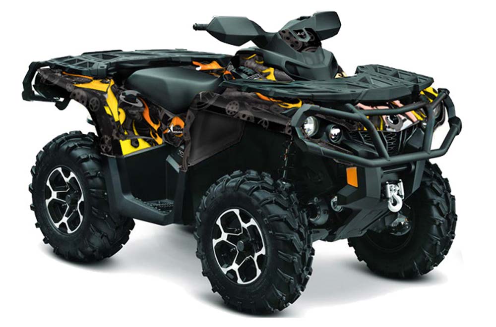 Can Am Outlander XMR / MAX / XT ATV Graphic Kit - 2006-2011 Motorhead Mandy Black