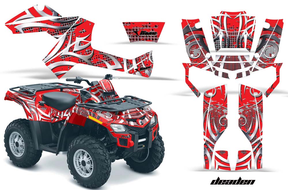 Can Am Outlander EFI 500 / 650 ATV Graphic Kit - 2012-2015 Deaden Red