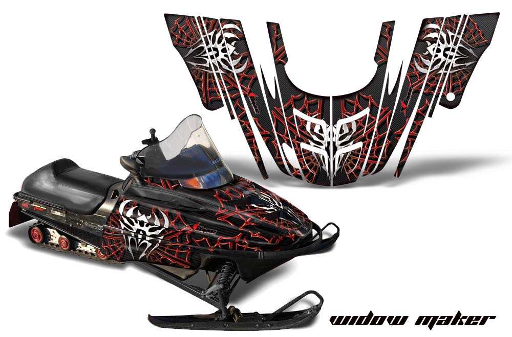 Polaris 700XC / 800XCR / 600 RMK Sled Graphic Kit - 1999-2003 Widow Maker Red