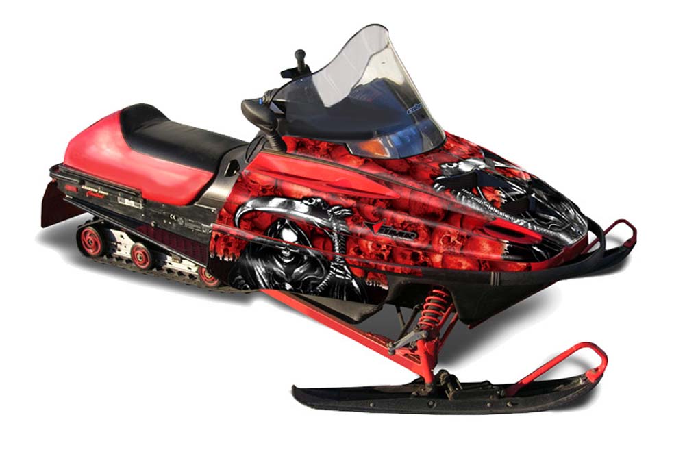 Polaris 700XC / 800XCR / 600 RMK Sled Graphic Kit - 1999-2003 Reaper Red