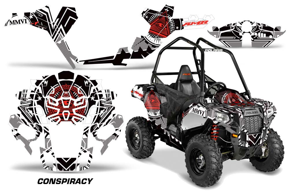 Polaris Sportsman ACE 325 / 570 ATV Graphic Kit - 2014-2016 Conspiracy Red
