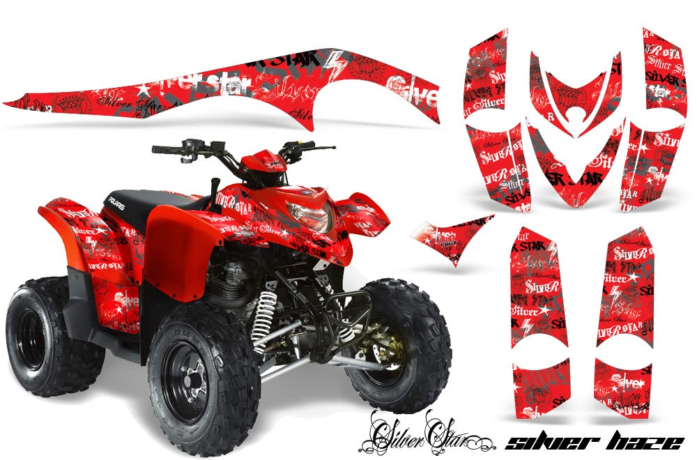 Polaris Phoenix 200 ATV Graphic Kit - 2005-2016 Stars n Stripes Red