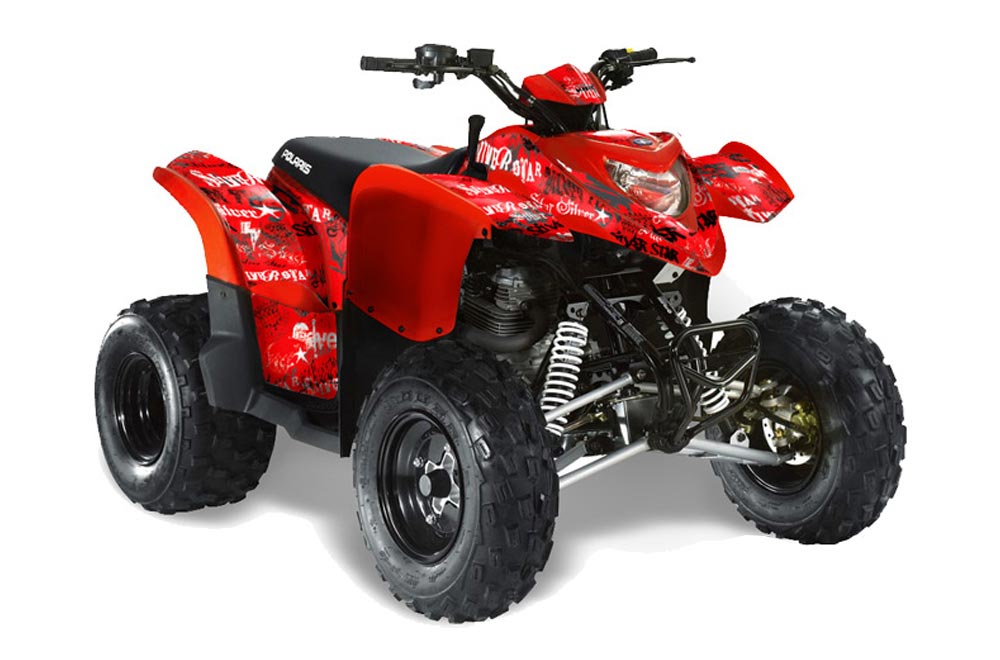 Polaris Phoenix 200 ATV Graphic Kit - 2005-2016 Stars n Stripes Red