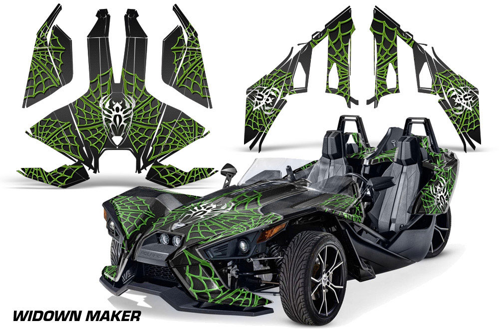 Polaris Slingshot SL Graphic Kit - All Years Up To 2020 Widow Maker Green