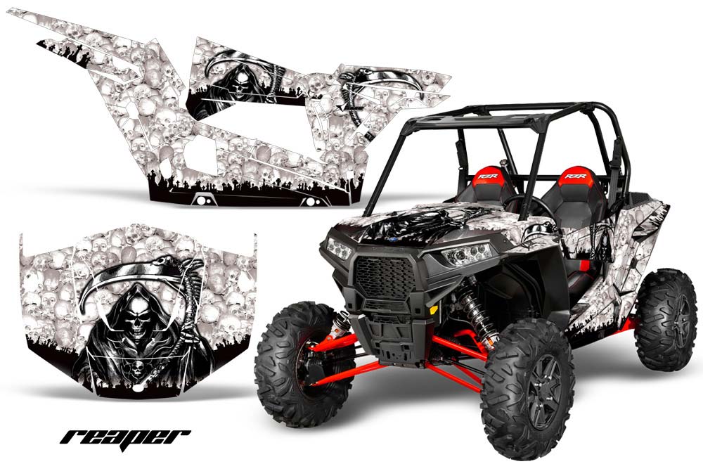 Polaris RZR 1000 XP 2 Door Graphic Kit - 2013-2016 Reaper White
