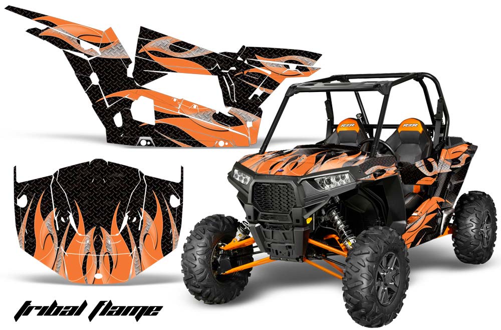 Polaris RZR 1000 XP 2 Door Graphic Kit - 2013-2016 Tribal Flame Black