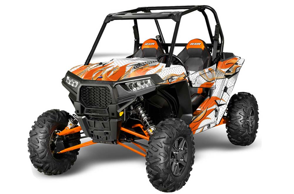 Polaris RZR 1000 XP 2 Door Graphic Kit - 2013-2016 Tribal Flame Orange