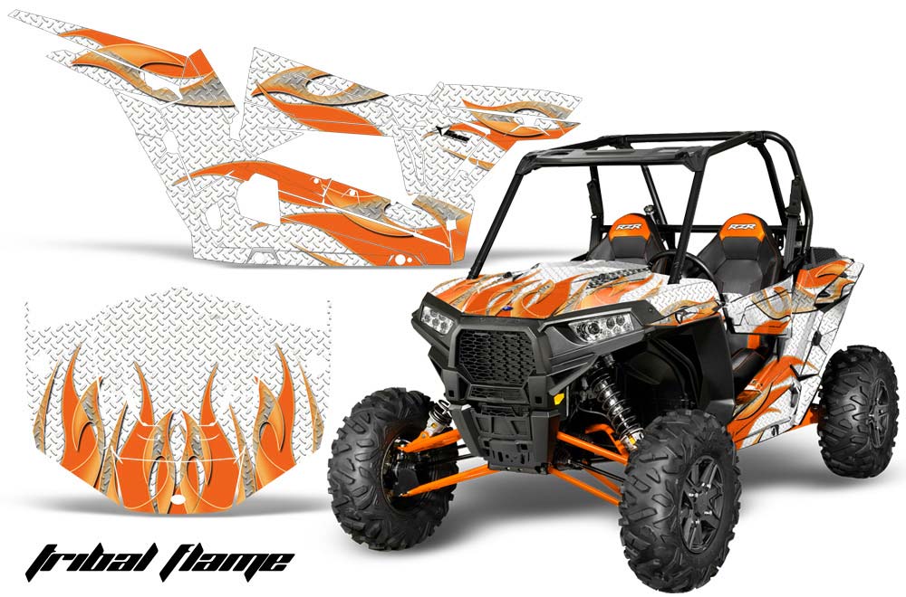 Polaris RZR 1000 XP 2 Door Graphic Kit - 2013-2016 Tribal Flame Orange