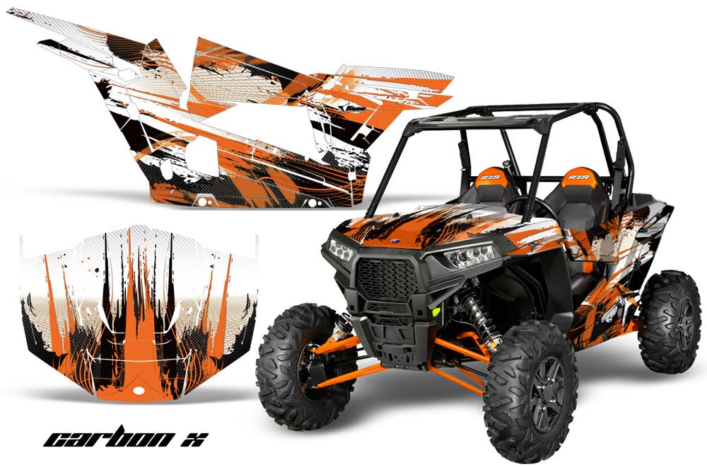 Polaris RZR 1000 XP 2 Door Graphic Kit - 2013-2016 Carbon X Orange
