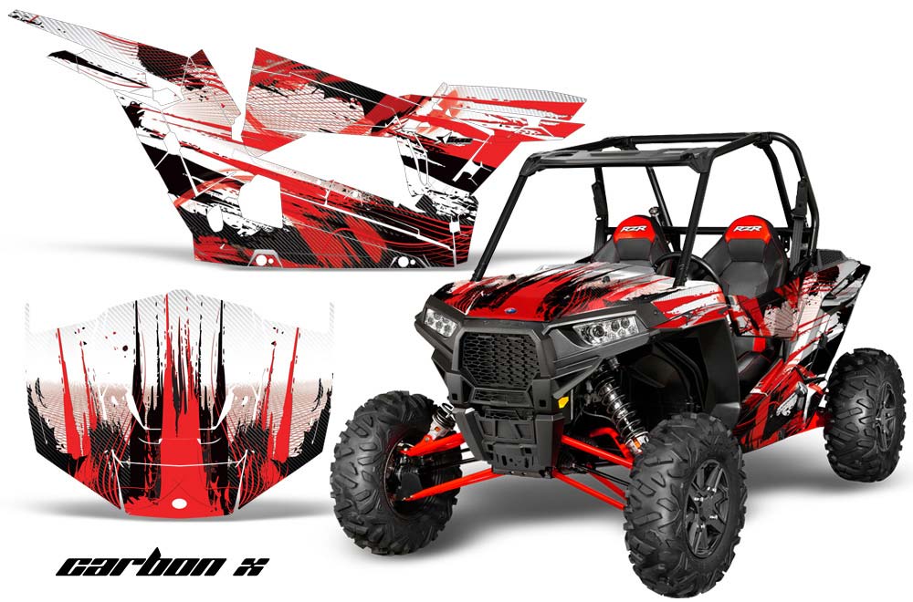 Polaris RZR 1000 XP 2 Door Graphic Kit - 2013-2016 Carbon X Red