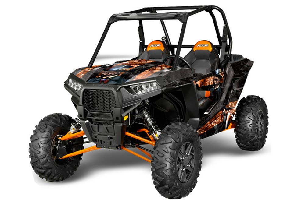 Polaris RZR 1000 XP 2 Door Graphic Kit - 2013-2016 Mad Hatter Orange