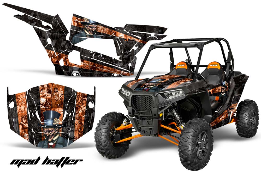 Polaris RZR 1000 XP 2 Door Graphic Kit - 2013-2016 Mad Hatter Orange