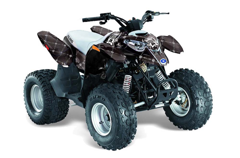 Polaris Predator 90 ATV Graphic Kit - 2002-2011 Silver Star - Reloaded White