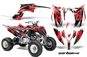 Yamaha Raptor 700 ATV Graphic Kit - 2006-2012 Carbon X Red