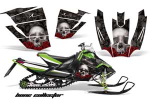 Arctic Cat Sno Pro Race 500 / 600 Sled Graphic Kit - 2008-2011 Bone Collector Black