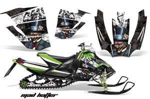 Arctic Cat Sno Pro Race 500 / 600 Sled Graphic Kit - 2008-2011 Mad Hatter Black