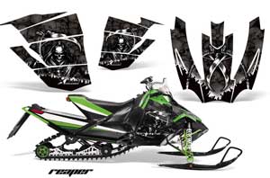 Arctic Cat Sno Pro Race 500 / 600 Sled Graphic Kit - 2008-2011 Reaper Black