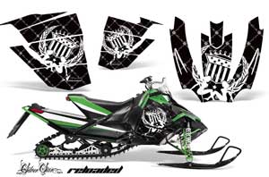 Arctic Cat Sno Pro Race 500 / 600 Sled Graphic Kit - 2008-2011 Silver Star - Reloaded White