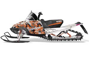 Arctic Cat M Series / Crossfire Sled Graphic Kit - All Years Camoplate Orange
