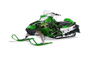 Arctic Cat Firecat F5 / F6 / F7 Sled Graphic Kit - 2003-2006 Camoplate Green