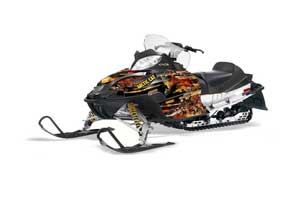 Arctic Cat Firecat F5 / F6 / F7 Sled Graphic Kit - 2003-2006 Firestorm Black