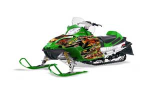 Arctic Cat Firecat F5 / F6 / F7 Sled Graphic Kit - 2003-2006 Firestorm Green