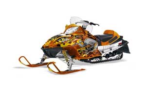Arctic Cat Firecat F5 / F6 / F7 Sled Graphic Kit - 2003-2006 Motorhead Orange