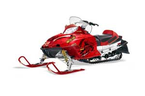 Arctic Cat Firecat F5 / F6 / F7 Sled Graphic Kit - 2003-2006 Silver Star - Reloaded Red