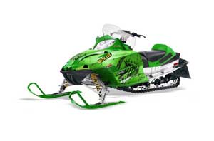 Arctic Cat Firecat F5 / F6 / F7 Sled Graphic Kit - 2003-2006 Silver Star - Reloaded Green