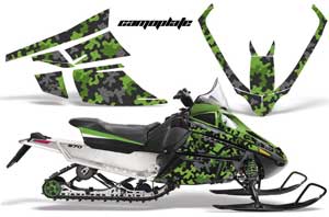 Arctic Cat F Z1 Series Sled Graphic Kit - All Years Camoplate Green