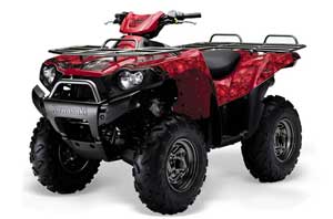 Kawasaki Brute Force 750 / 750i ATV Graphic Kit - 2005-2011 Bone Collector Red