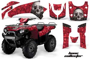Kawasaki Brute Force 650i 4x4 ATV Graphic Kit - 2004-2012 Bone Collector Red