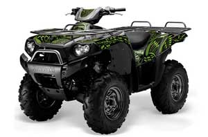Kawasaki Brute Force 750 / 750i ATV Graphic Kit - 2005-2011 Skulls and Hammers Green